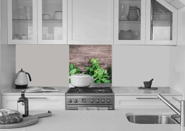 Sticla imprimata Verdeturi pe Lemn