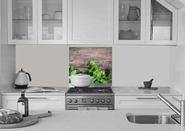 Sticla imprimata Verdeturi pe Lemn