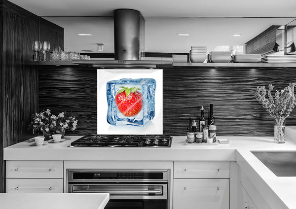 Sticla imprimata Cub Capsuni