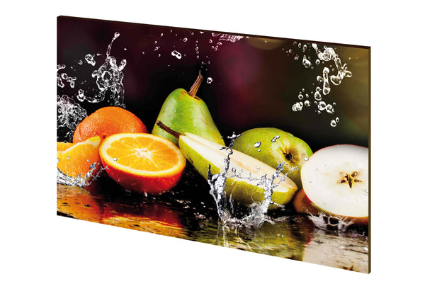 perspectiva panou decorativ din sticla printata securizata model fructe pe apa