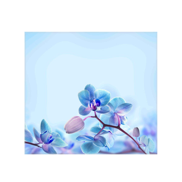 panou decorativ bucatarie motiv orhidee bleu