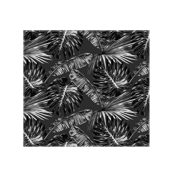 Sticla imprimata Frunze tropicale alb-negru