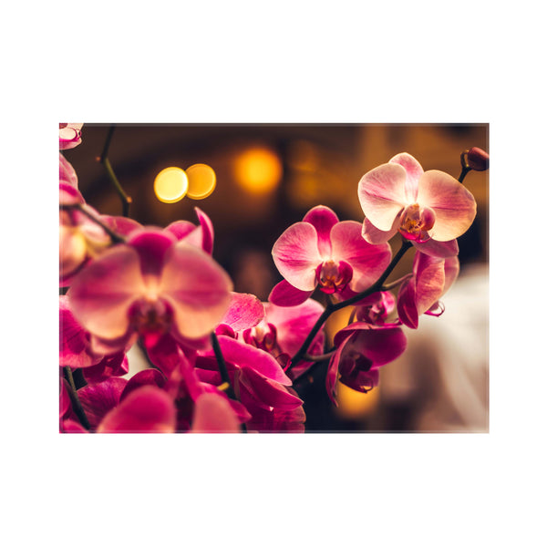 Sticla imprimata Orhidee roz